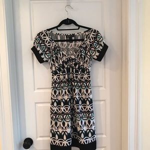 INC International Concepts Black White Print Dress